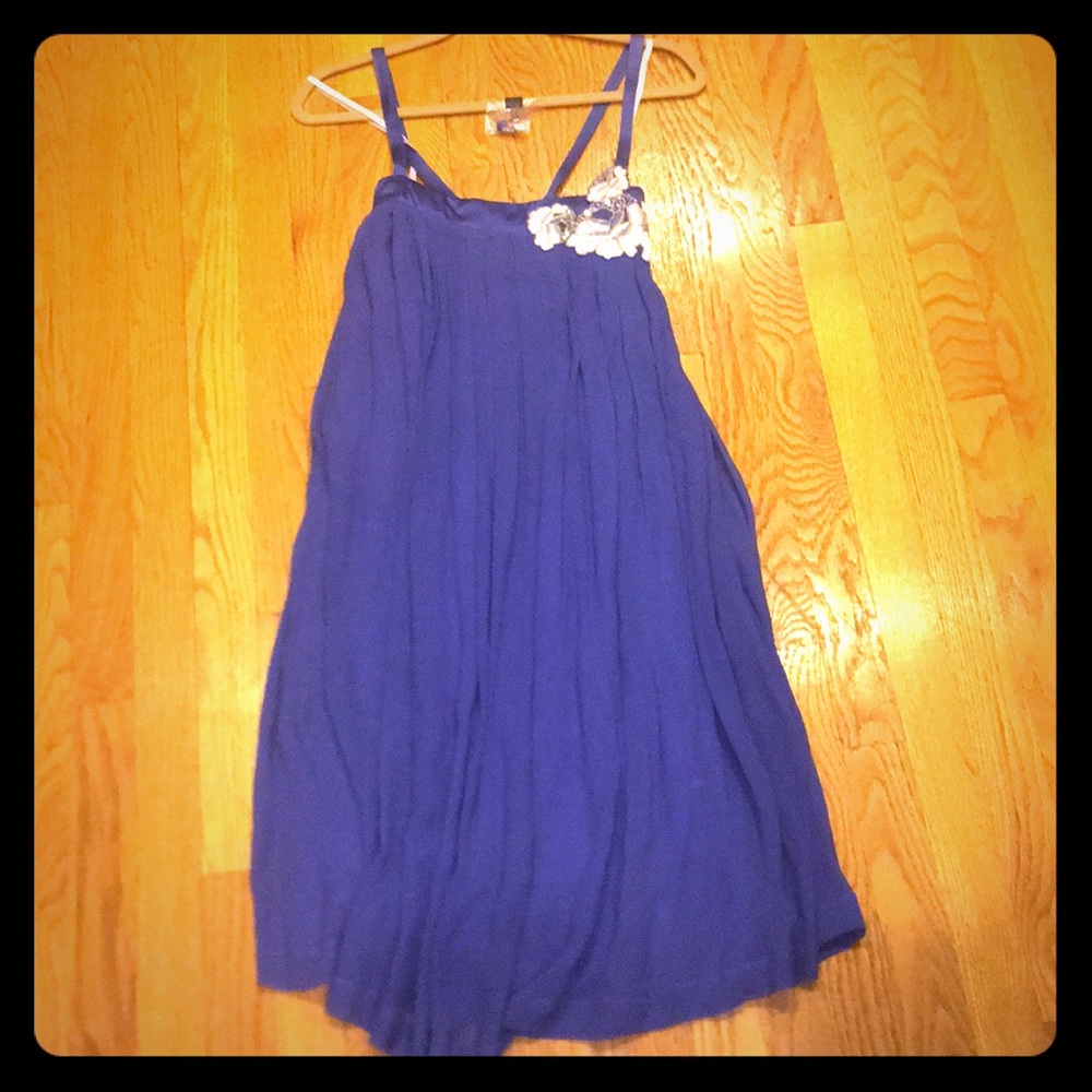 French Connection Pleated Silk Dress